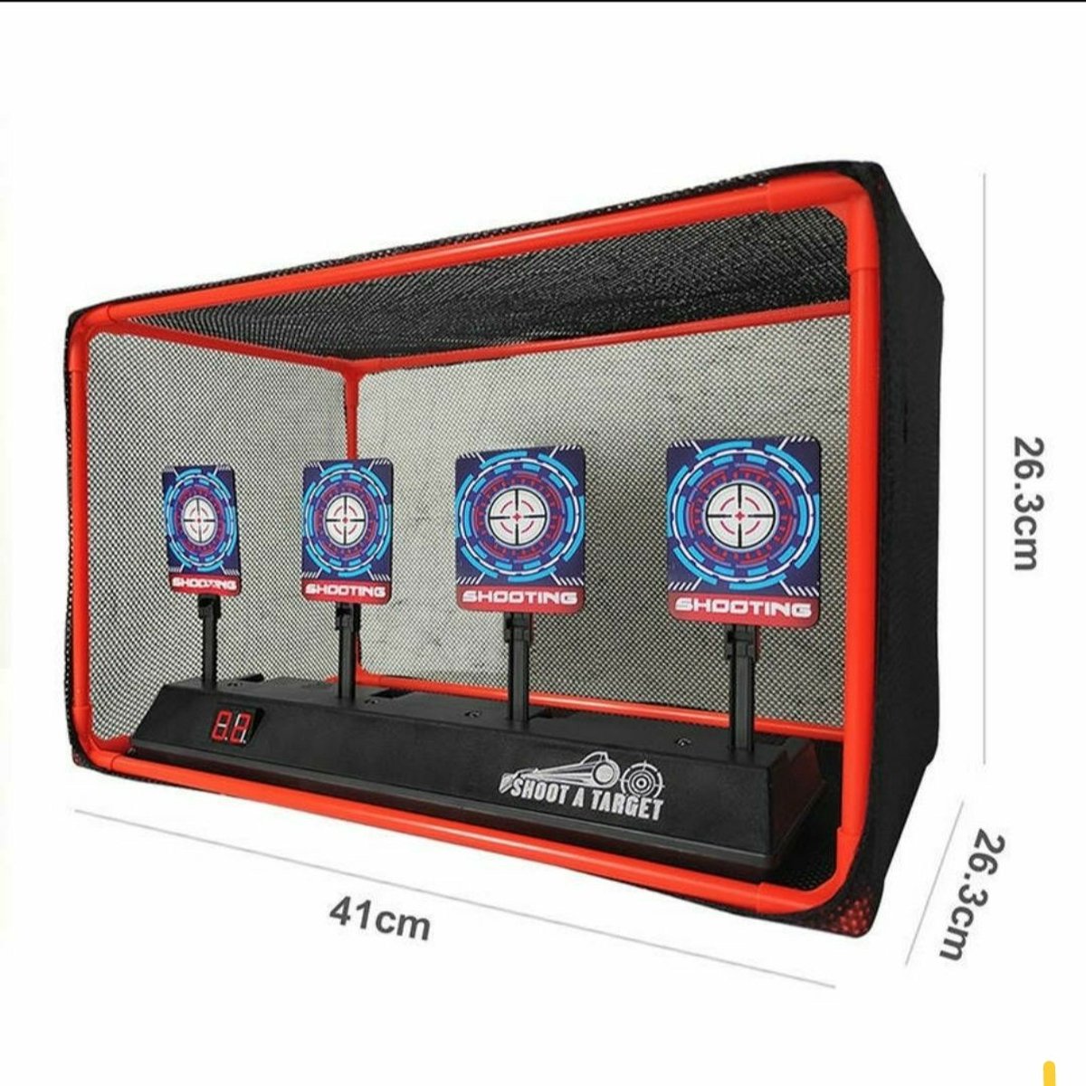 Auto Reset Schietdoel Serie - Elektrisch Schietdoel voor Speelgoedblasters - Mesh Frame - 4 doelen - met netframe