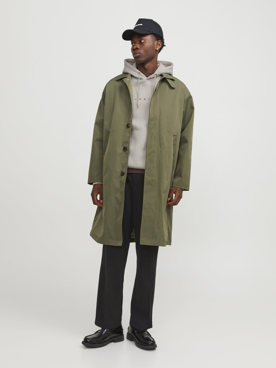 JACK & JONES Star jj sweat hood regular fit - heren hoodie katoenmengsel met capuchon - beige — afbeelding 2