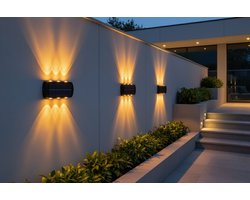 NIBA SolarNova Led lamp tuinverlichting solar lamp buitenverlichting wandlamp tuinverlichting zonnepaneel