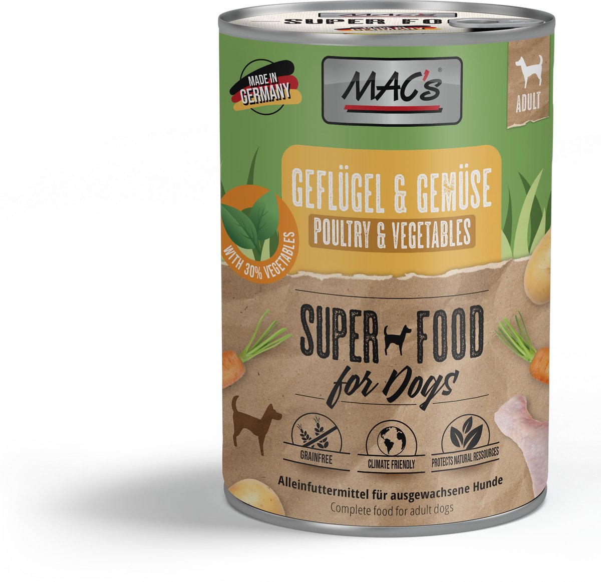 MACs MAC's hondenvoer Gevogelte & Groenten 6x400gr