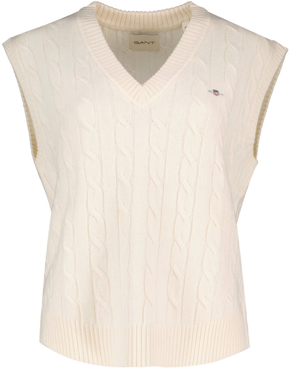 Gant 4805429 Gebreid Vest Beige S Vrouw