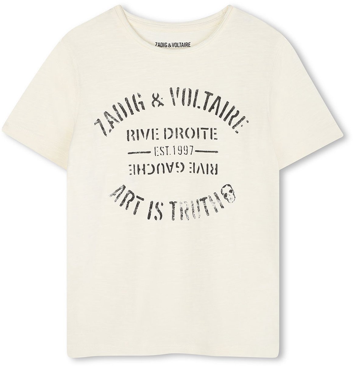 Zadig & Voltaire X60464 T-shirt Met Korte Mouwen Beige 6 Years Jongens,Meisjes