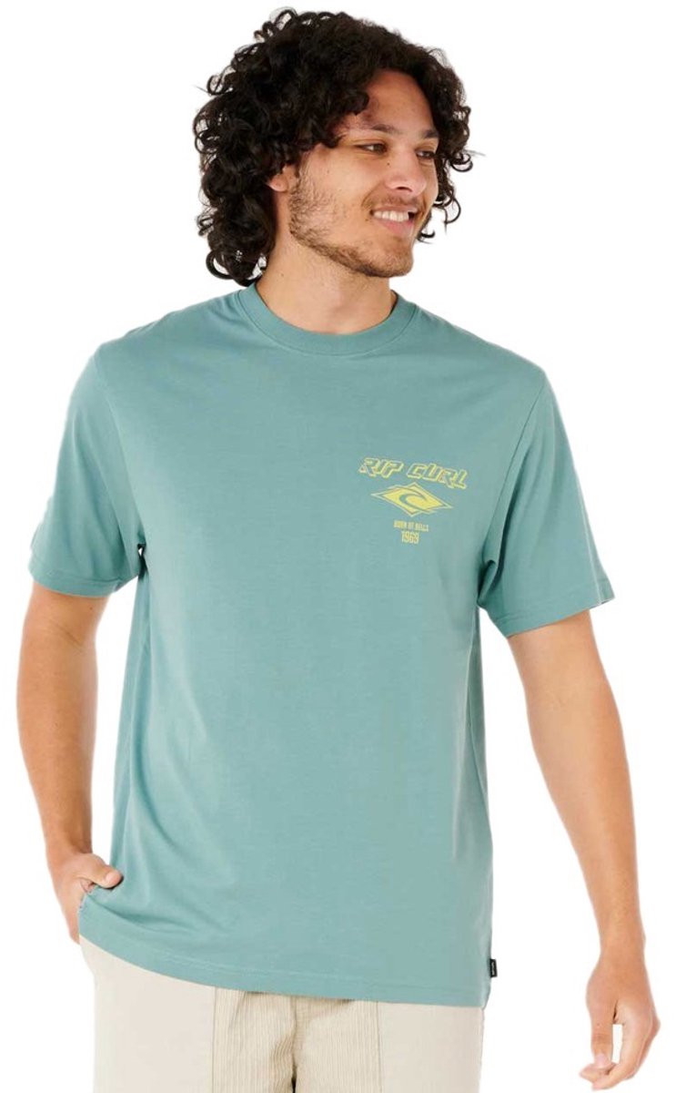 Rip Curl Fade Out Icon T-shirt Met Korte Mouwen Blauw S Man