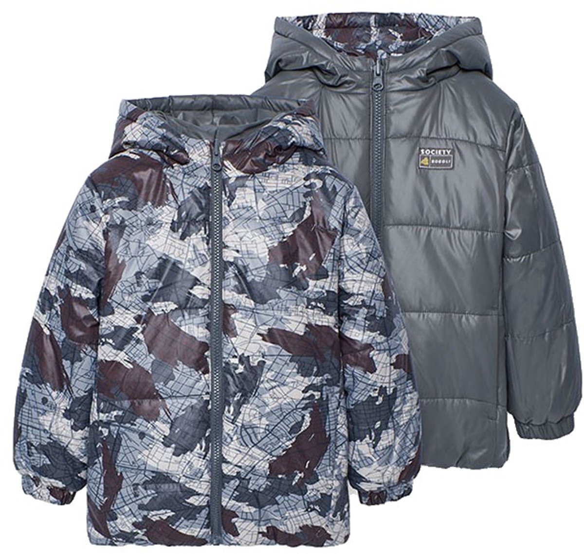 Boboli Technical Parka 5 Years Jongens Spots And Map Print