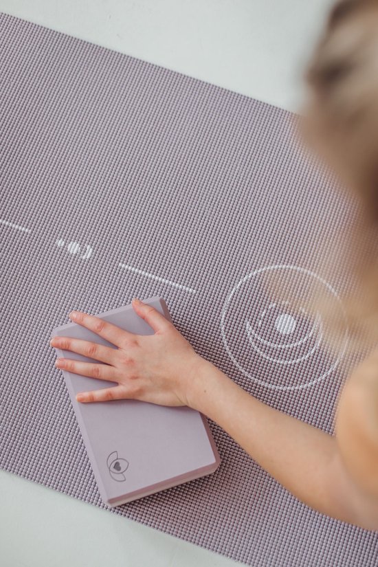 Yoga blok high density lavendelpaars - Lotus - 2 stuks van Merkloos — afbeelding 3