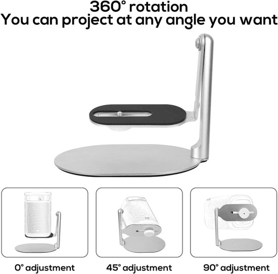 Metalen Beamerstandaard Met Zware Metalen Voet, Verstelbare Hoogte 50 125 Cm 360 Draaibaar Compatibel Met Beamers Cameras En Mobiele Telefoonhouders