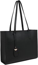 Gluckstar Grote handtas voor dames, kunstsuède tas, elegante shoppertas voor vrouwen, modieuze schoudertas voor vrije tijd, werk, reizen, Z, zwart., 38 cm x 12 cm x 37 cm, Utility