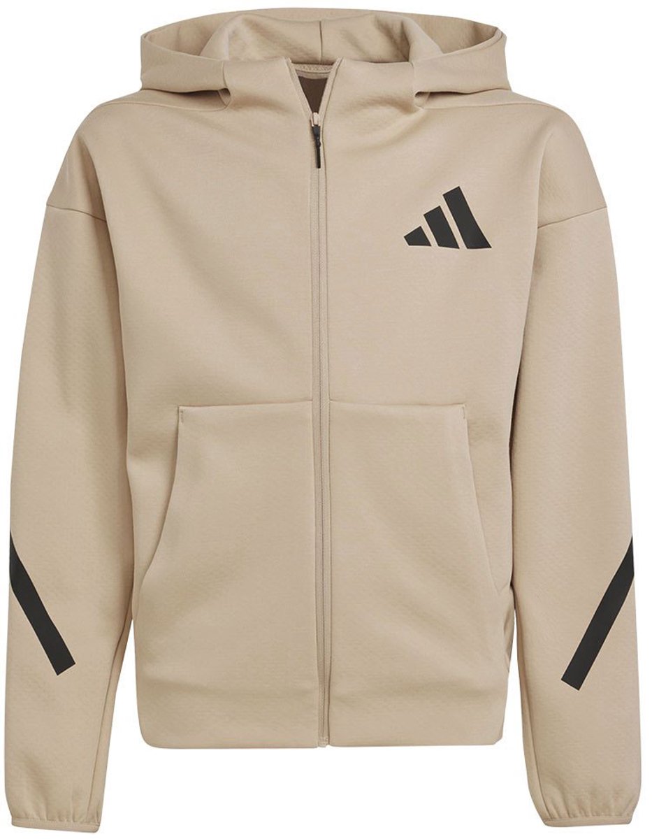Adidas Z.n.e Sweatshirt Met Rits 7-8 Years Jongens Meisjes Zwart