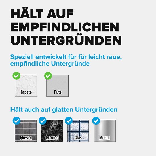 Tesa - 77772 - Clou adhésif pour papier peint et plâtre - jusqu'à 0.5kg - 13mm - transparent - 2 pièces