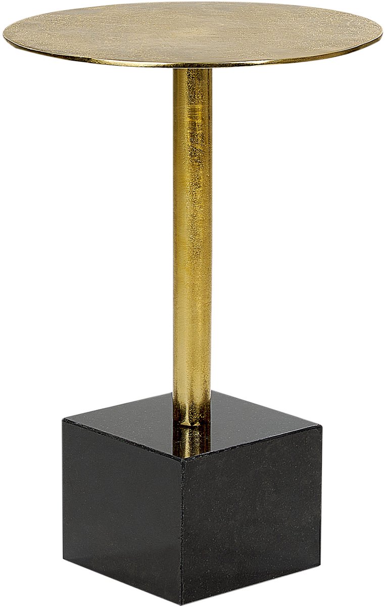 Beliani COLIBRI - Bijzettafel - Zwart/Goud - Metaal