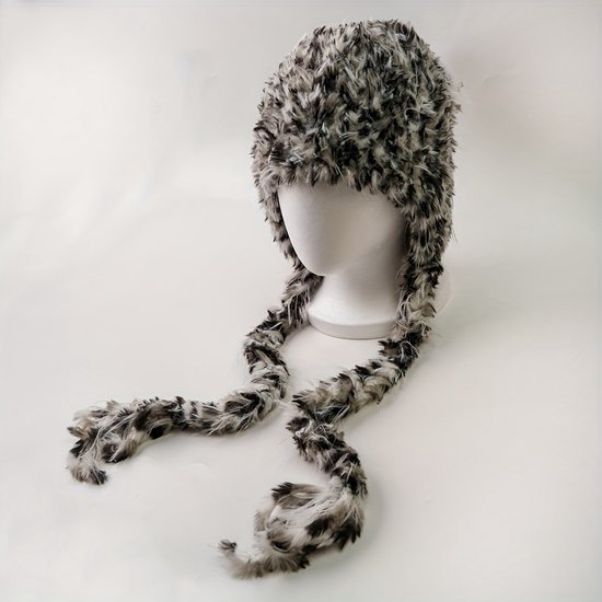 Chapeau Ample Coupe-Vent pour Femme, Confortable, pour L'Extérieur, la Maison, le Quotidien, en Tricot, à Rayures, avec lettres