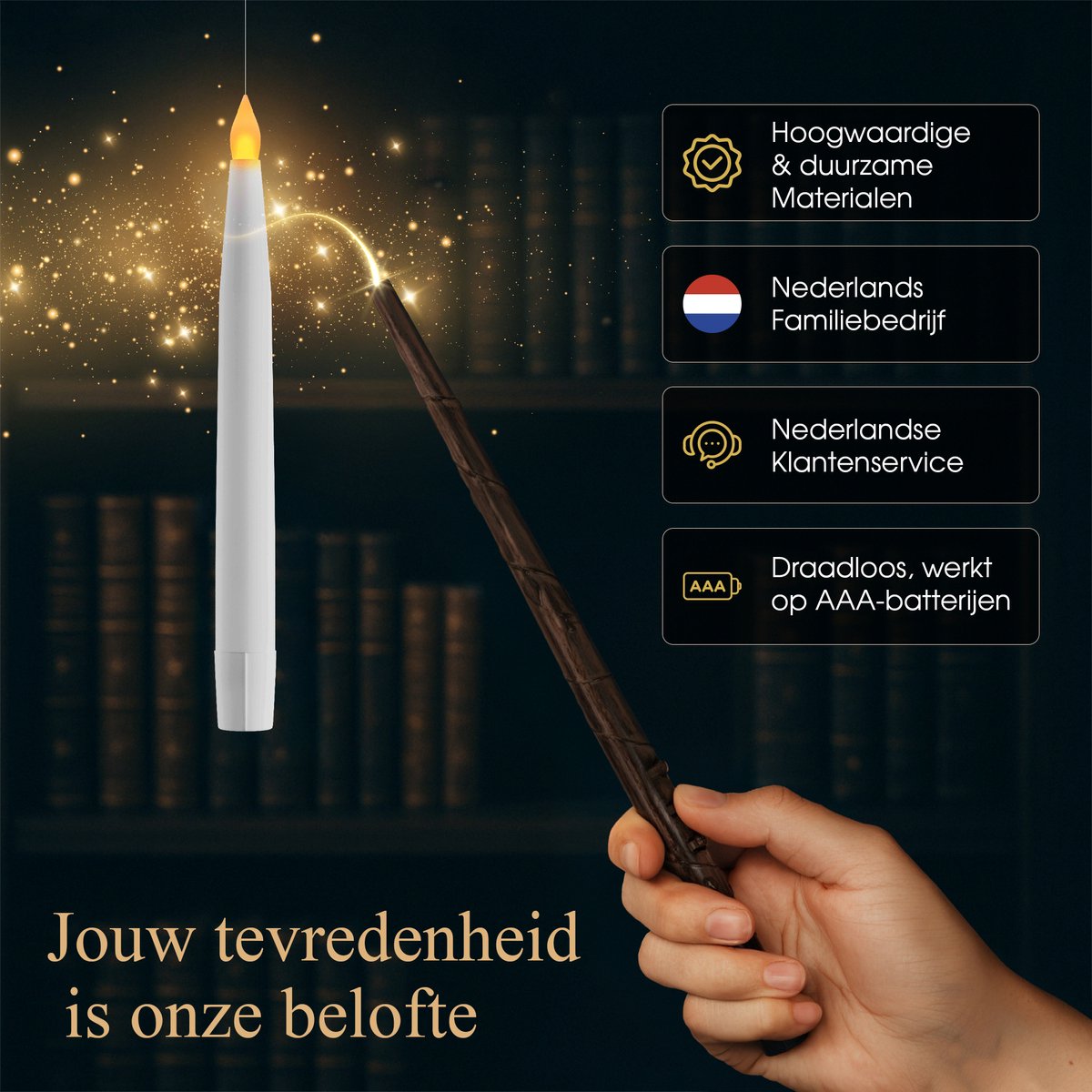 Comforder 12 Zwevende LED Kaarsen met Flikkerende Vlam - Floating Candles - Toverstok Afstandsbediening — cadeau in Spellen & Speelgoed - foto 4