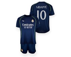 Kylian Mbappé Real Madrid Uit Tenue 25/26 - Maat 116 - Voetbaltenue - Shirt & Broekje - Jongens en Meiden - Sportkledingset - 100% Polyester