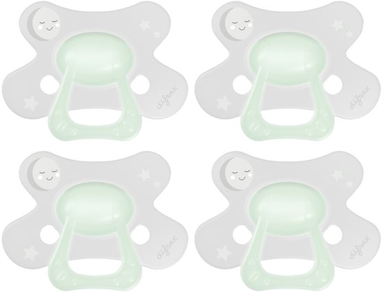 Difrax Tétines Natural 20+ Months - Glow - 4 pièces