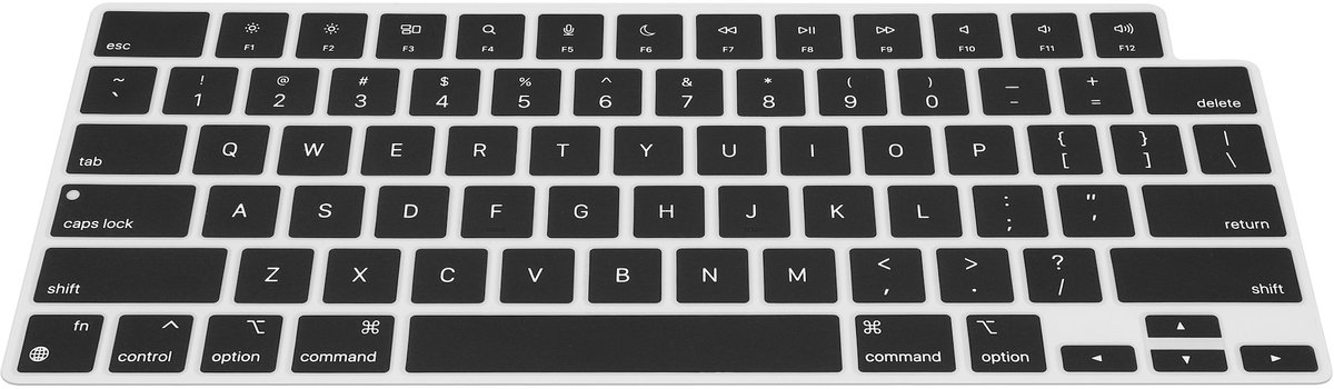 kwmobile Keyboard Cover Compatible with Apple Macbook Air 13 M4 2025 A3240 - Keyboard Cover US English QWERTY - Black