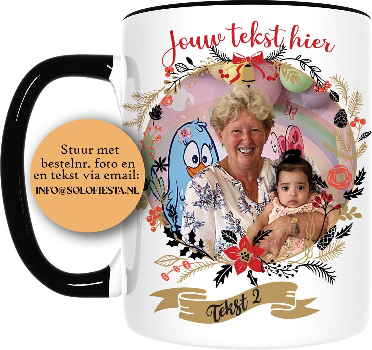 Kerst mok - Beker - Kerst mok met naam en foto - Kerst cadeau - Gratis inpakservice