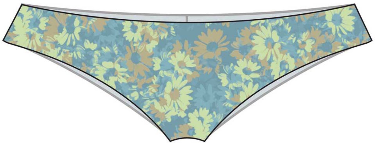 Rvca Field Of Dreams Cheeky Bikinibroekje Blauw S Vrouw