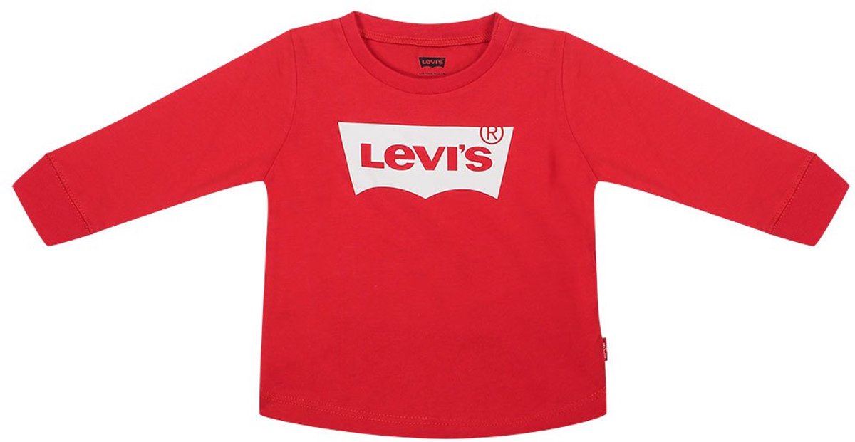 Levi´s ® Kids Batwing T-shirt Met Lange Mouwen 12 Months Jongens Meisjes Superred