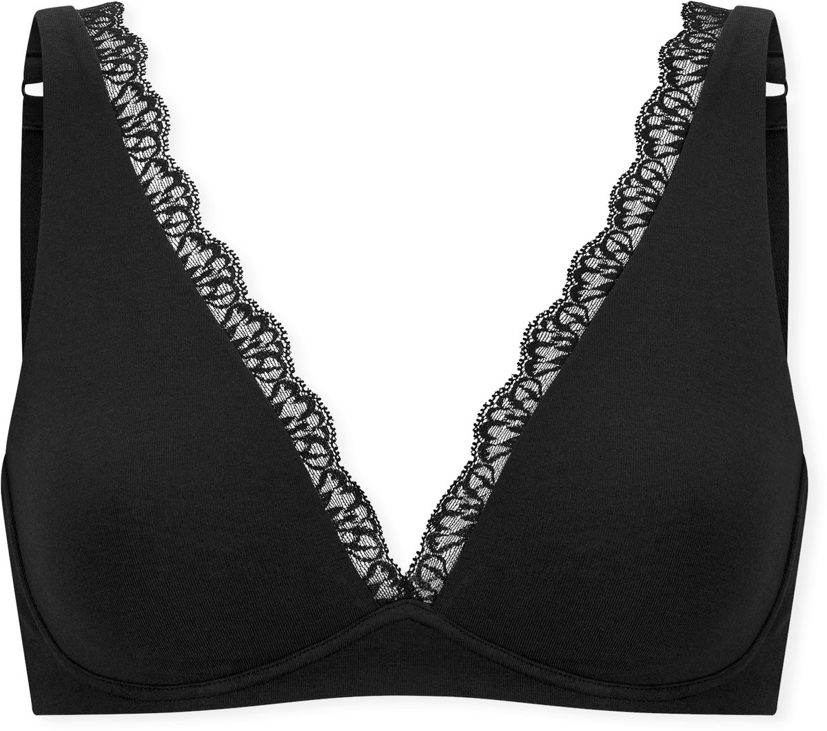 Schiesser Soft BH Unique Cotton - Beha Vrouwen - zwart