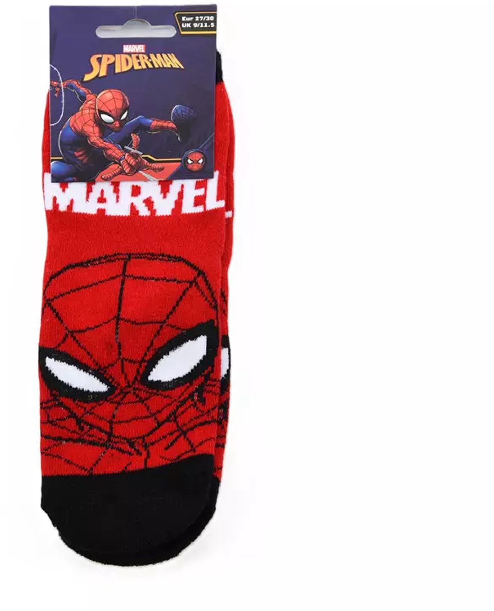 Marvel Spider-Man Anti-Slip Sokken – Rode Kinder Sokken met Antislip – Maat 23/26