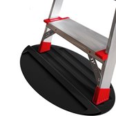 Laddermat Anti slip & Stabilisatie – Rubberen Veiligheidsmat voor Ladders – Binnen & Buiten Gebruik – 69x45 cm – Zwart – Voorkomt Weegglijden & Beschermt Ondergrond
