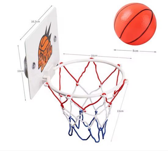 Mini Panier De Basket à Ventouse – 2 Ballons Et Pompe Inclus, Pour Porte Ou Mur, Dès 3 Ans