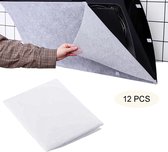 Runioney 2 stuks afzuigkap vetfilter oliedicht filter oliedicht sticker olieabsorberend papier afzuigkap keukenapparaat