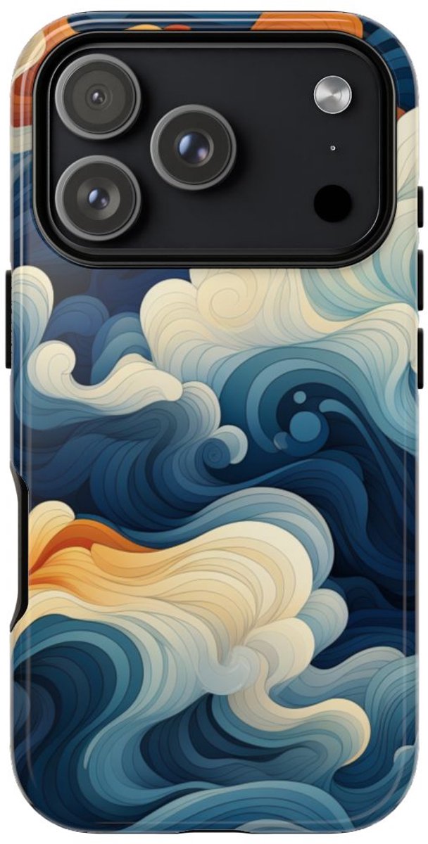Abstracte Golvende Patronen – Telefoonhoesje Geschikt voor iPhone 17 Pro