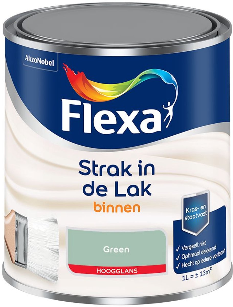 Flexa - Strak in de Lak Binnenlak Hoogglans - Green - Mengverf - 1 L