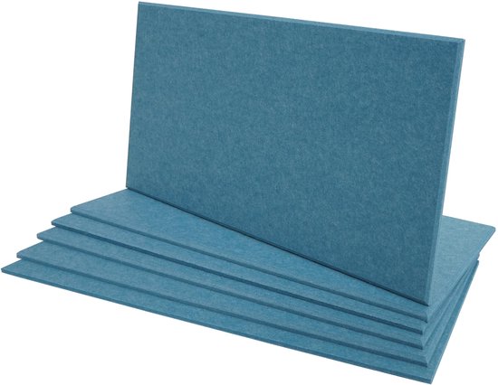 Set de 6 panneaux muraux acoustiques MCW-L52, panneaux muraux panneaux acoustiques, insonorisants 1m² surface 60x30cm ~ bleu