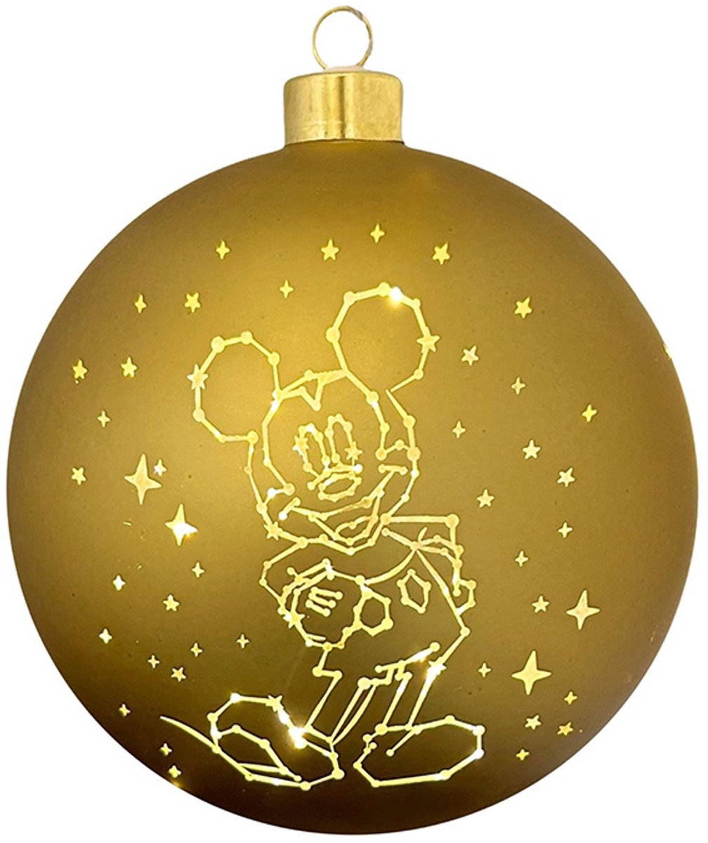 Disney verlichte kerstbal Mickey stars - 15 cm