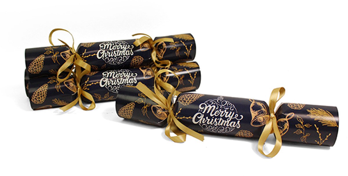 Christmas cracker blauw - 12 stuks