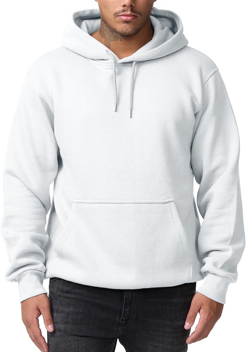 Smith & Solo Hoodie Heren - Sweatshirt Heren Met Capuchon - Katoen - Wit 3XL