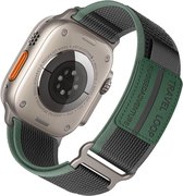 Stravo Trail Loop Sport bandje Blauw/Zwart – Geschikt voor Apple Watch 46mm (Series 10/11), 45mm (Series 7/8/9), 44mm (Series 4/5/6, SE 1/2/3), 49mm (Ultra 1/2/3) – Zachte nylon Zachte nylon Horlogebandje met klittenbandje