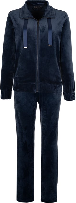 Pastunette Premium Huispak - Velours - Donkerblauw - Rits - Maat 38