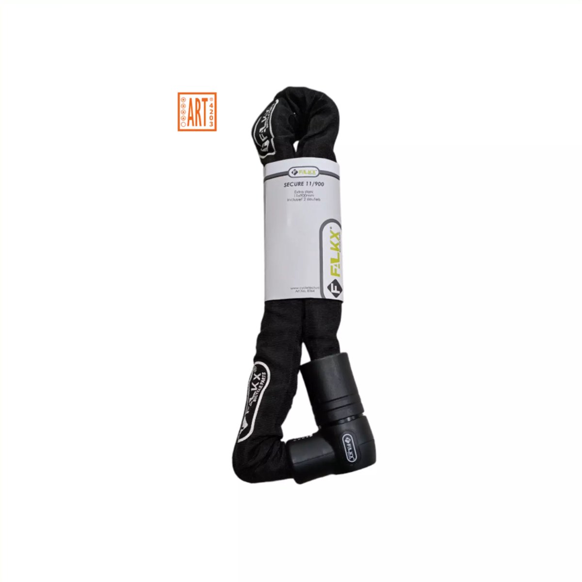 Falkx Kettingslot - Zwart - 11 mm dik - 90 cm lang - ART-4 gecertificeerd