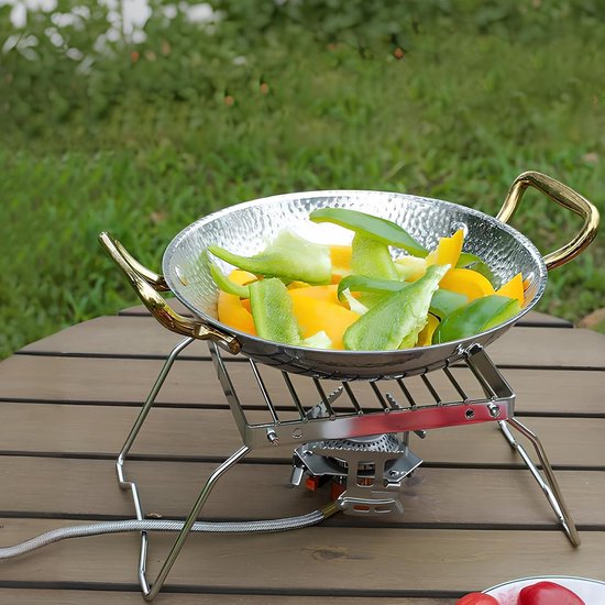 Daity Kampeergrill - draagbare kampvuurgrill - buitengrill - branderstandaard - grill - roestvrij staal - opvouwbare kampvuurgrill - geschikt voor backpacken - barbecueën - wandelen - picknicken - vissen — afbeelding 3