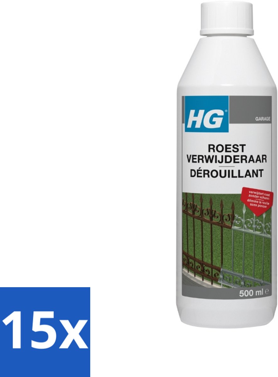 15 x HG Roestverwijderaar 500 ml - Roestverwijderaar - Roestverwijderen - Roestwerende Werking - Metaal Behandelen - Hekken Reinigen