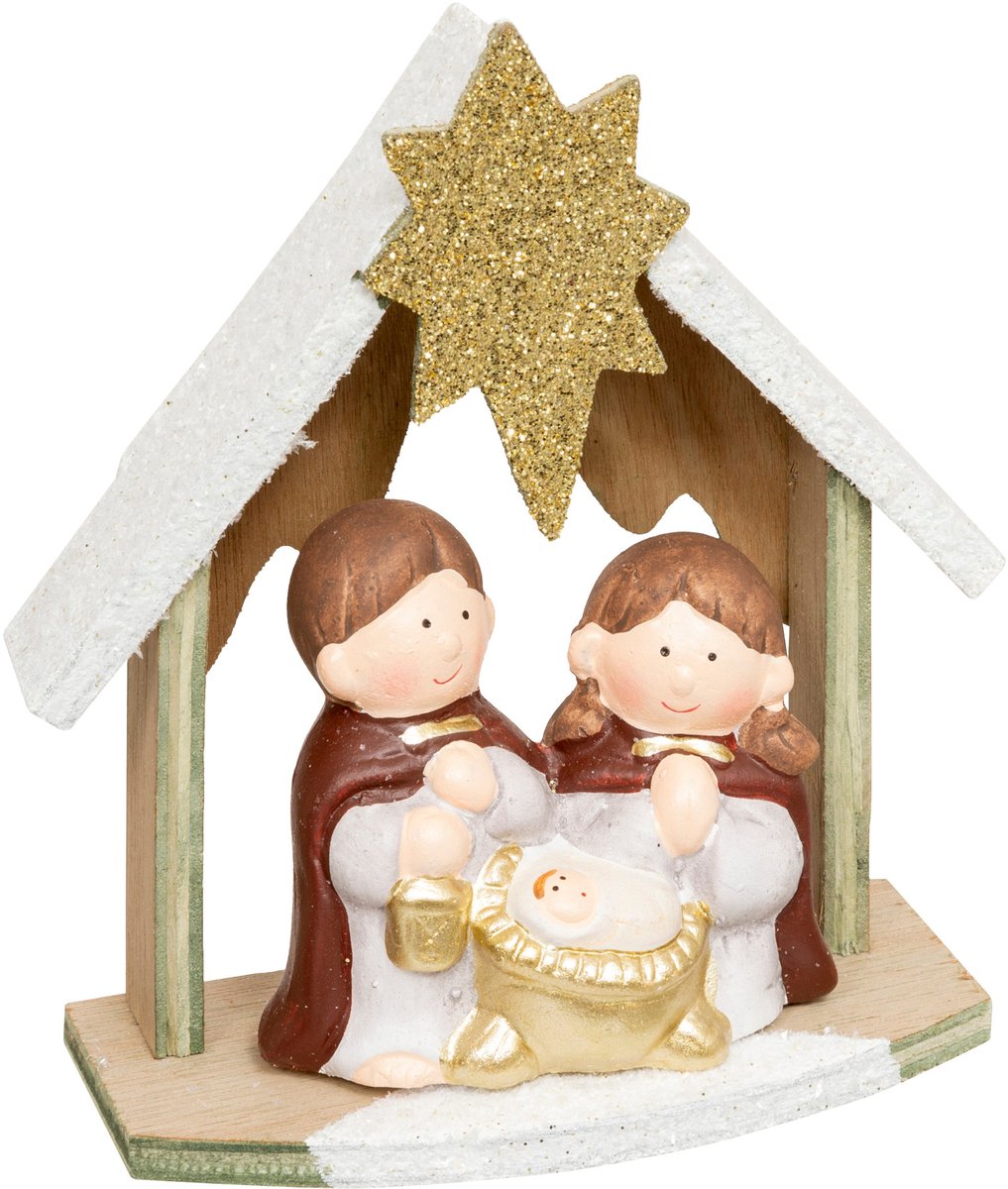 Kerststal, 15 cm