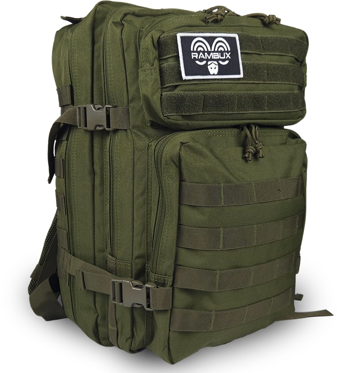 Bol.com RAMBUX® - Tactical Backpack - Militaire Rugzak - Leger Groen - Leger Wandelrugzak - Rugzak - 45 Liter aanbieding