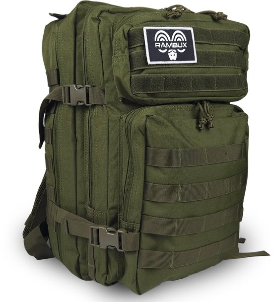 RAMBUX® - Sac à dos - Tactique Militaire - Vert armée - Sac à dos de randonnée - Sac à dos - Sac à dos - 45 litres