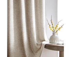 Gordijnen kant en klaar met haakjes - Klaar-om-te-hangen gordijnen - Inbetween gordijnen - Verduisterend - Woonkamer - Slaapkamer - Raamdecoratie - Huis - Interieur