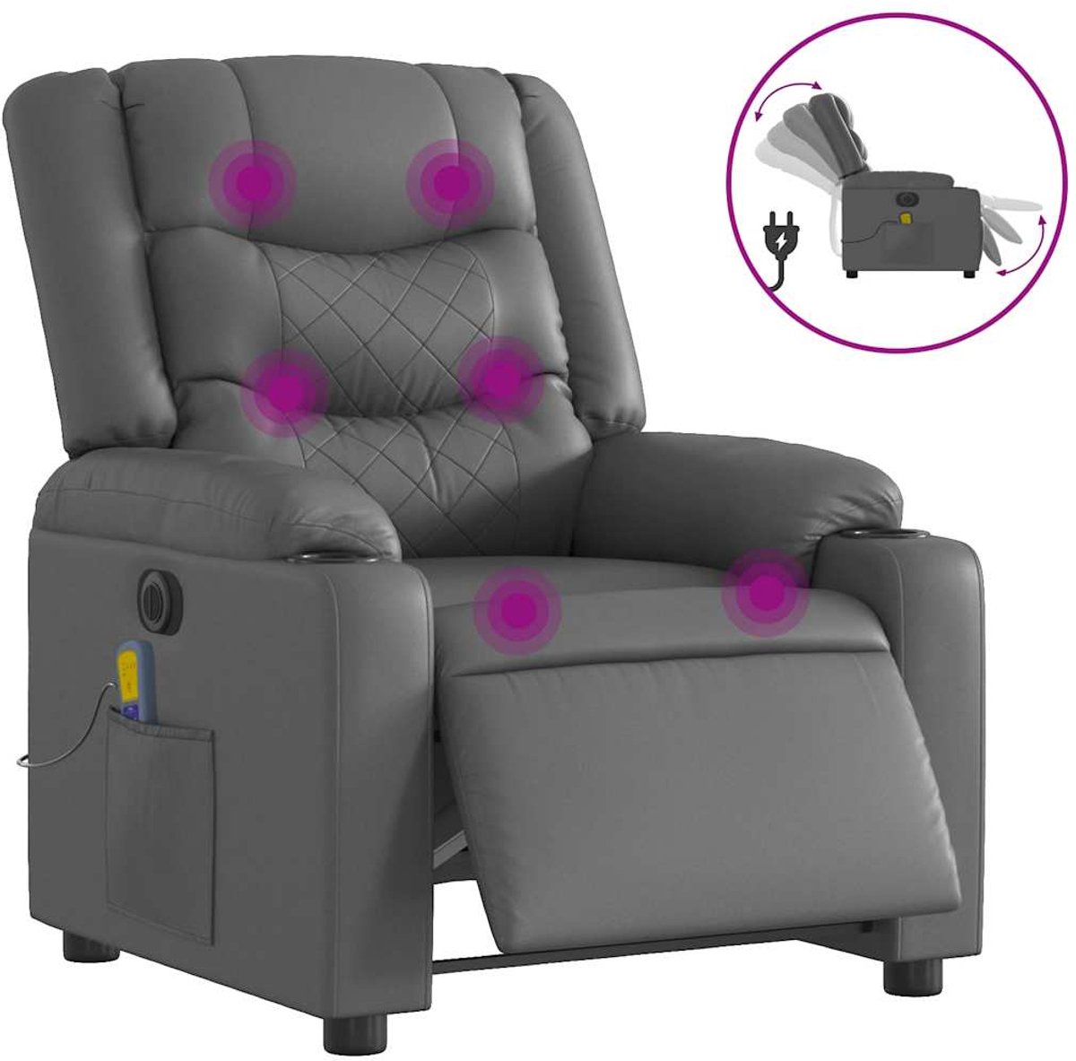 Haba Trading Massagestoel Verstelbaar Elektrisch Kunstleer - Haba Trading - €295,99