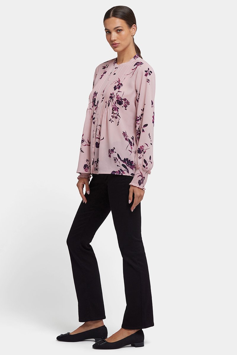 Pleated Peasant Blouse