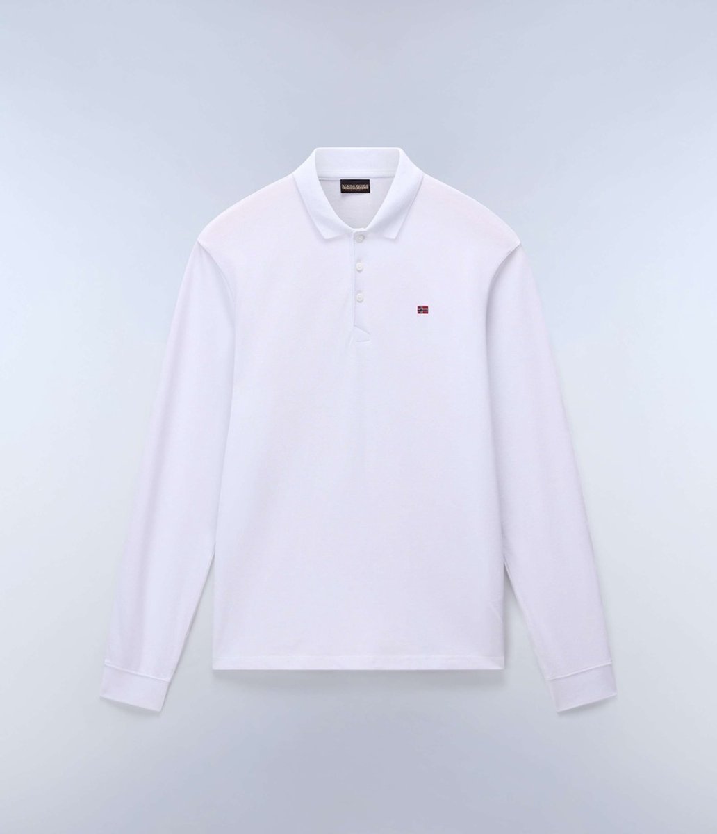 Napapijri poloshirt Ealis Ls 1 NP0A4I8Q Wit