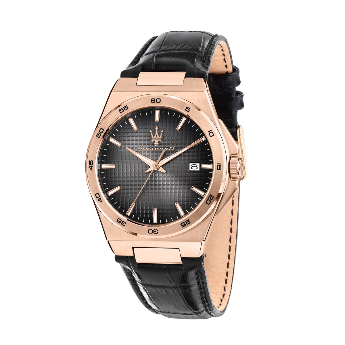Maserati - watch - Velocita - Slim - 3H - R8851153001 - zwart - rosegoud - 41 MM - Heren - horloge