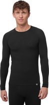 DANISH ENDURANCE Thermo Chemise à Manches Longues pour Homme - en Laine Mérinos - Zwart - M