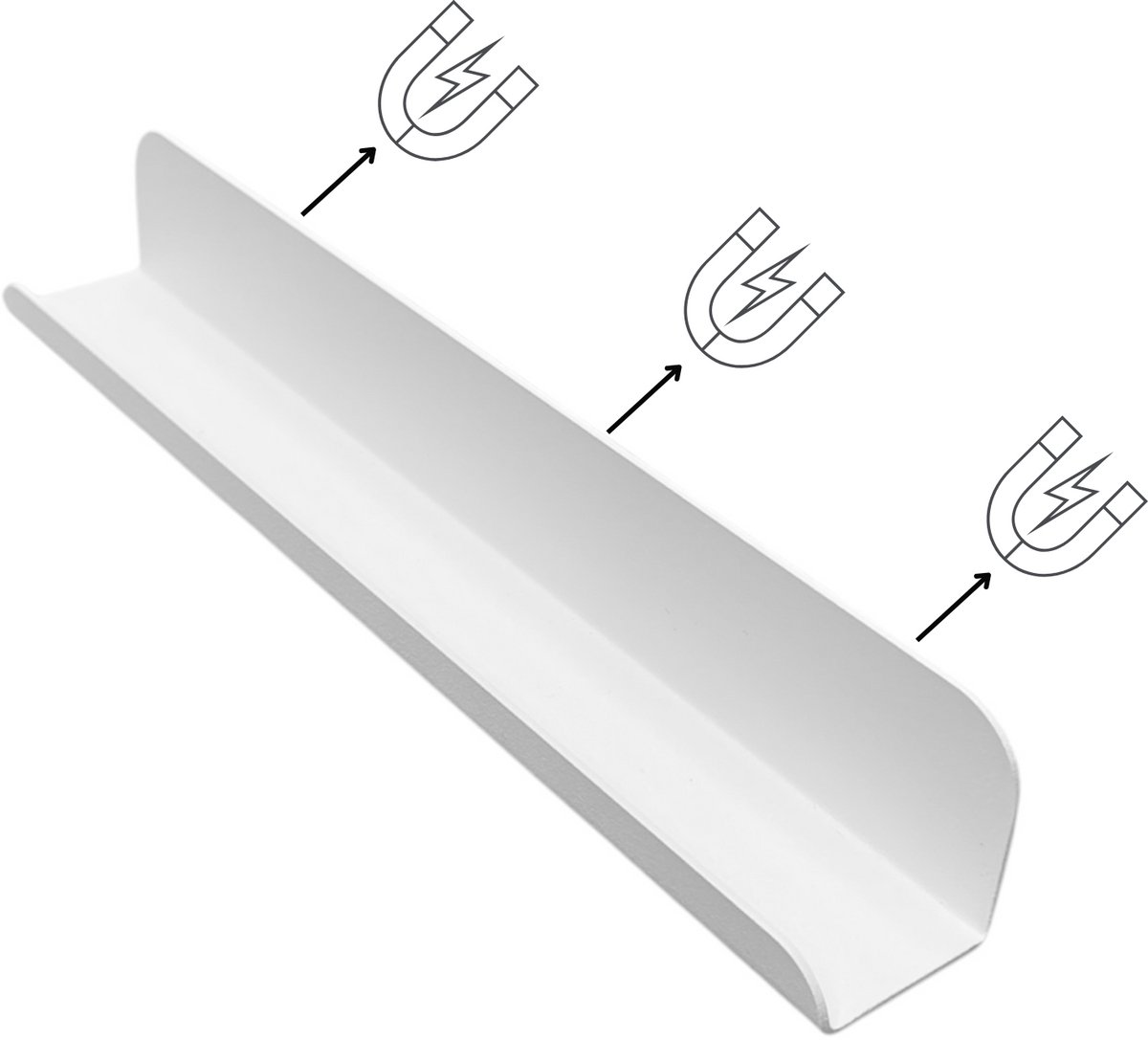 Hoya living - Magneetbord plankje - Wit 18cm - Magnetisch - magneetbord accessoire