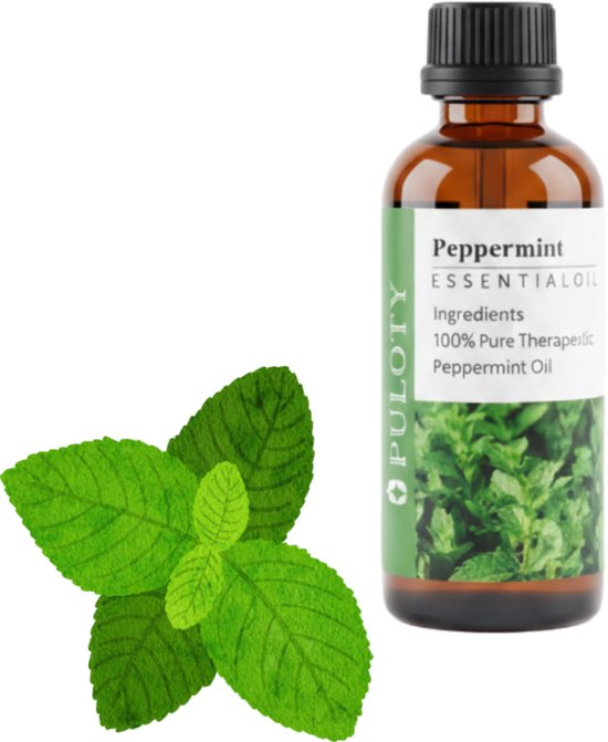 Puloty - Pepermuntolie 100ml – 100% Puur Pepermunt Olie – Etherische Pepermunt Olie - Aromatherapie, Cosmetica, Voeding, Verzorging