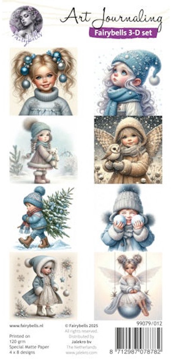 Fairybells 3-D setje Kerst - 012 winter blauw